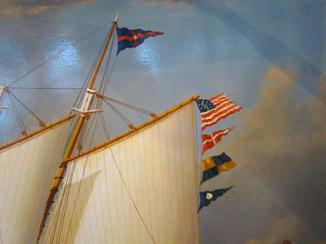 "Racing Trials off Oak Bluffs," an original oil painting by William R. Davis — image 2